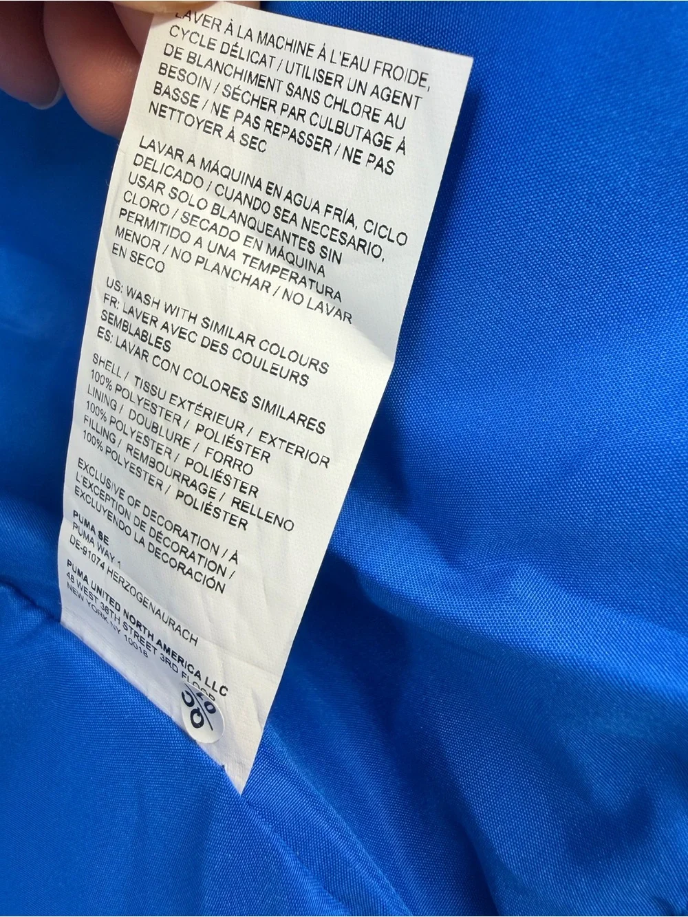 Puma Kids Puffer Vest Quilted Full Zip Blue Size M 10/12
